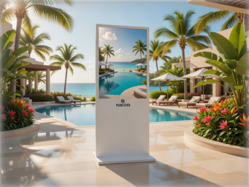 Aluminum NEOD 55 Inches T Shape Digital Signage Touch