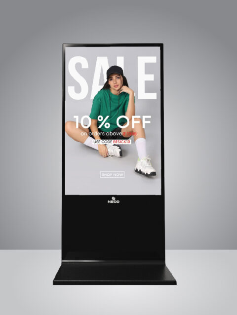 Neod Digital Standee – Smart Signage Display for Dynamic Branding & Promotions (Black)