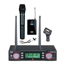 Dual Wireless Hand + Lapel Collar Microphone